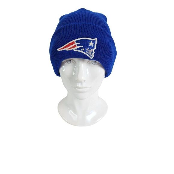 New England Patriots Winter Hat, Blue, Adult One Size - Picture 1 of 5